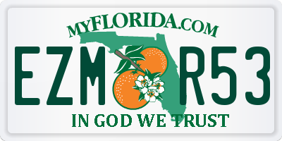 FL license plate EZMR53