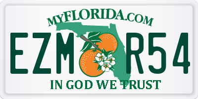 FL license plate EZMR54