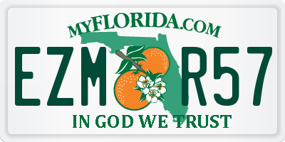 FL license plate EZMR57