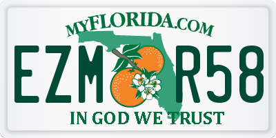 FL license plate EZMR58