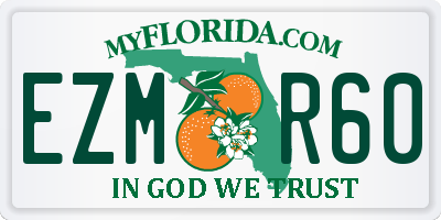 FL license plate EZMR60