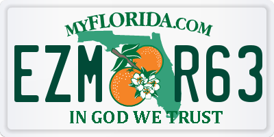 FL license plate EZMR63