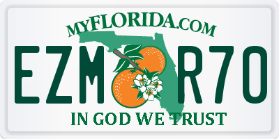 FL license plate EZMR70