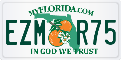 FL license plate EZMR75