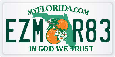 FL license plate EZMR83