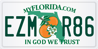 FL license plate EZMR86