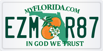 FL license plate EZMR87