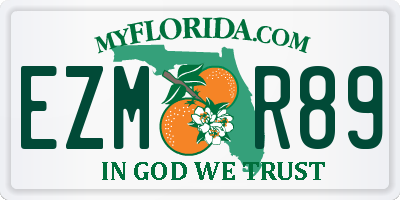 FL license plate EZMR89