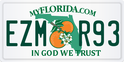 FL license plate EZMR93