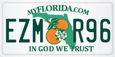 FL license plate EZMR96