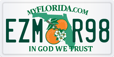 FL license plate EZMR98