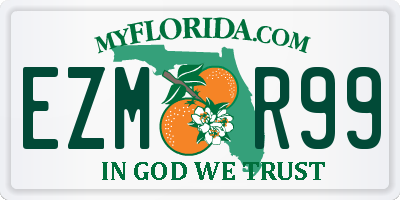 FL license plate EZMR99