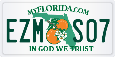 FL license plate EZMS07