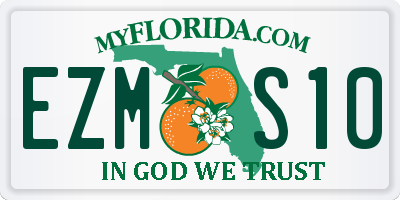 FL license plate EZMS10