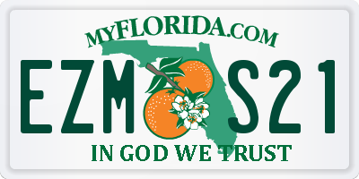 FL license plate EZMS21