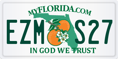 FL license plate EZMS27