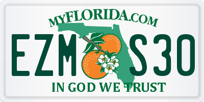 FL license plate EZMS30