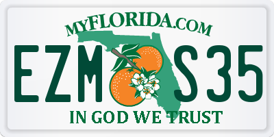 FL license plate EZMS35