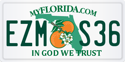 FL license plate EZMS36