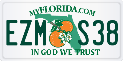 FL license plate EZMS38