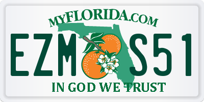 FL license plate EZMS51