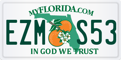 FL license plate EZMS53