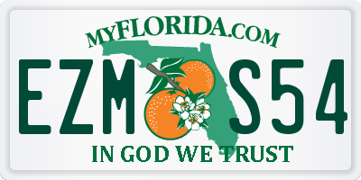 FL license plate EZMS54