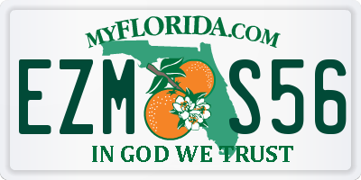 FL license plate EZMS56