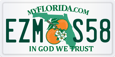 FL license plate EZMS58