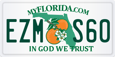 FL license plate EZMS60