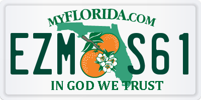 FL license plate EZMS61