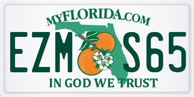 FL license plate EZMS65