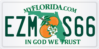 FL license plate EZMS66