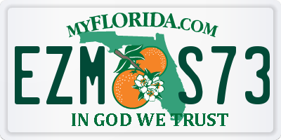 FL license plate EZMS73