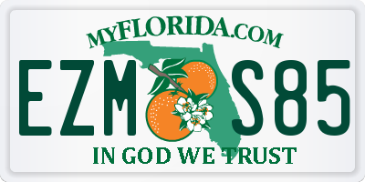 FL license plate EZMS85