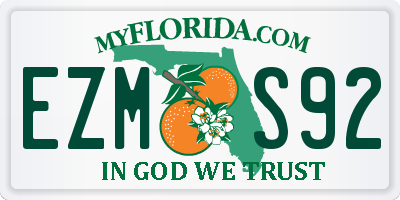 FL license plate EZMS92