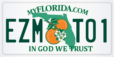 FL license plate EZMT01