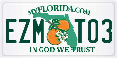 FL license plate EZMT03