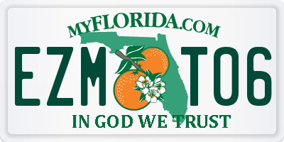 FL license plate EZMT06