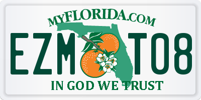 FL license plate EZMT08