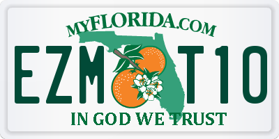 FL license plate EZMT10