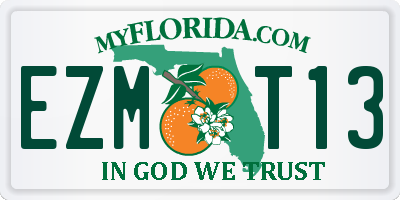 FL license plate EZMT13