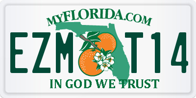 FL license plate EZMT14