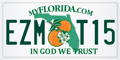 FL license plate EZMT15