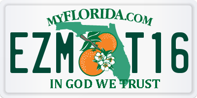 FL license plate EZMT16