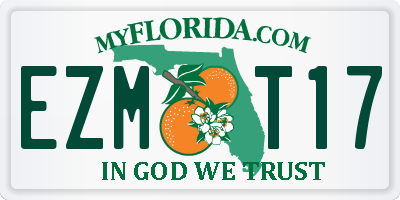 FL license plate EZMT17