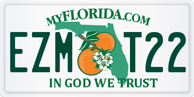 FL license plate EZMT22