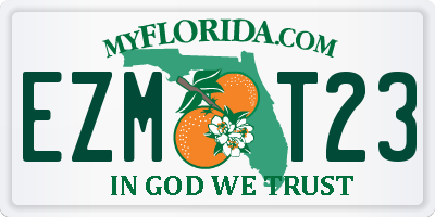 FL license plate EZMT23