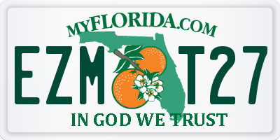 FL license plate EZMT27