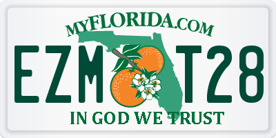 FL license plate EZMT28